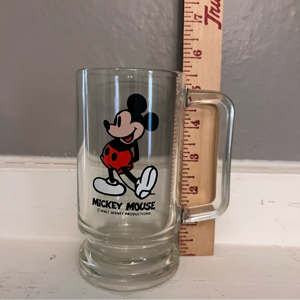 MICKEY MOUSE Vintage Glass Mug